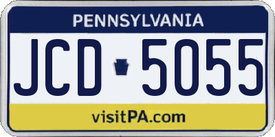 PA license plate JCD5055