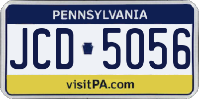 PA license plate JCD5056