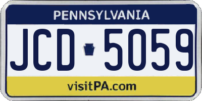 PA license plate JCD5059