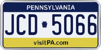 PA license plate JCD5066