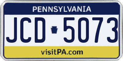 PA license plate JCD5073