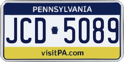 PA license plate JCD5089