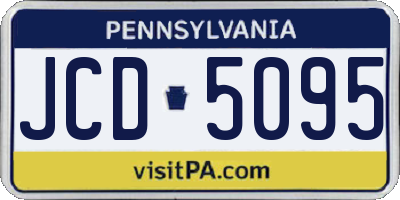 PA license plate JCD5095