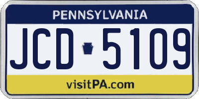 PA license plate JCD5109