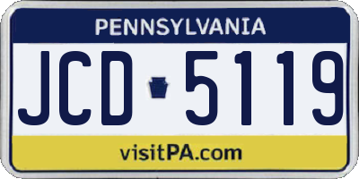 PA license plate JCD5119
