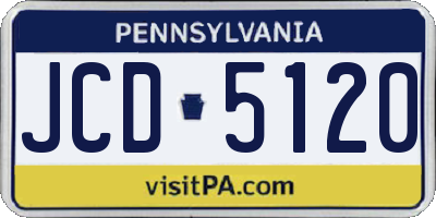 PA license plate JCD5120
