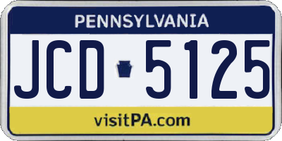 PA license plate JCD5125