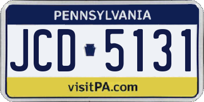 PA license plate JCD5131