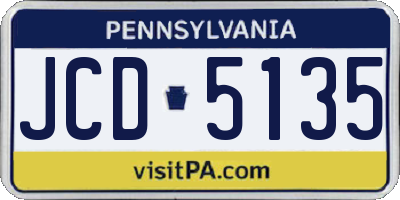 PA license plate JCD5135