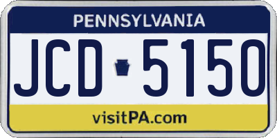 PA license plate JCD5150