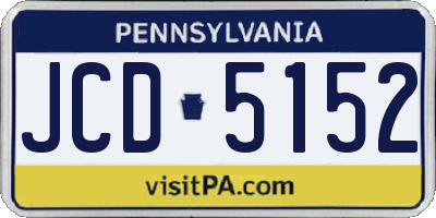 PA license plate JCD5152