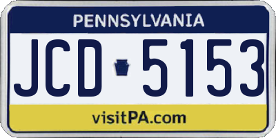 PA license plate JCD5153
