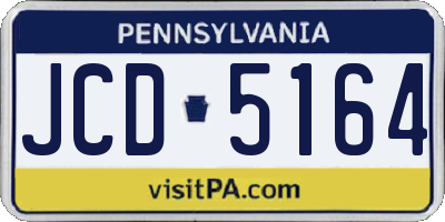 PA license plate JCD5164