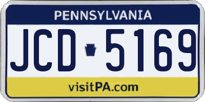 PA license plate JCD5169