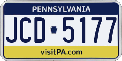 PA license plate JCD5177