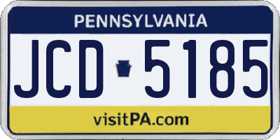 PA license plate JCD5185
