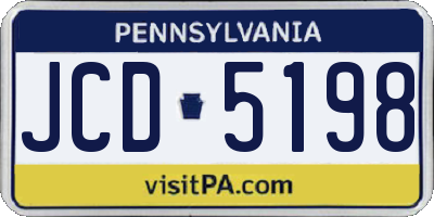 PA license plate JCD5198