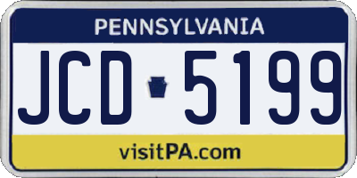 PA license plate JCD5199