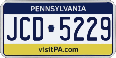 PA license plate JCD5229