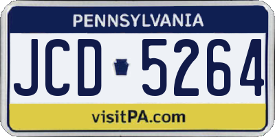 PA license plate JCD5264