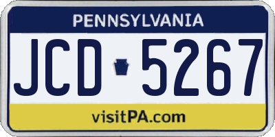 PA license plate JCD5267