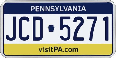PA license plate JCD5271