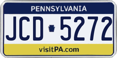 PA license plate JCD5272