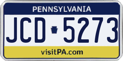 PA license plate JCD5273