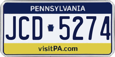 PA license plate JCD5274
