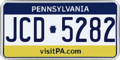 PA license plate JCD5282