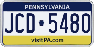 PA license plate JCD5480