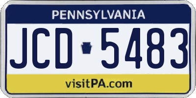 PA license plate JCD5483