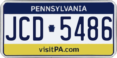 PA license plate JCD5486