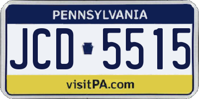 PA license plate JCD5515