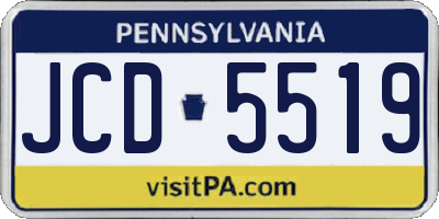 PA license plate JCD5519