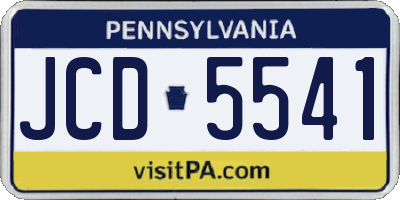 PA license plate JCD5541