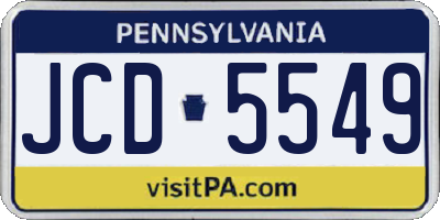 PA license plate JCD5549