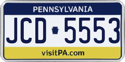 PA license plate JCD5553