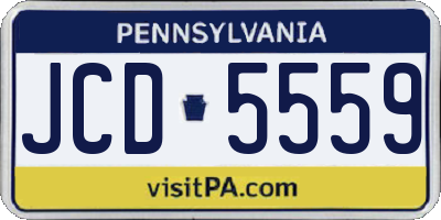 PA license plate JCD5559