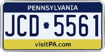 PA license plate JCD5561