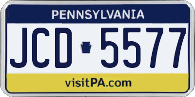 PA license plate JCD5577