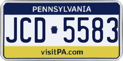 PA license plate JCD5583