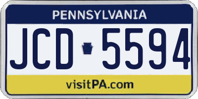 PA license plate JCD5594