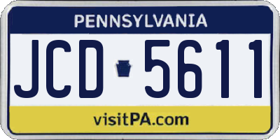 PA license plate JCD5611