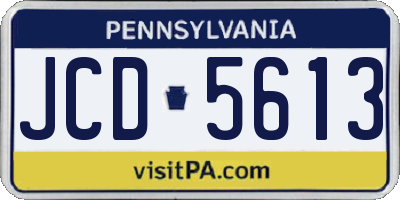 PA license plate JCD5613
