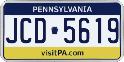 PA license plate JCD5619