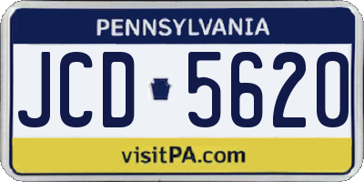 PA license plate JCD5620