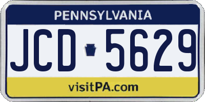 PA license plate JCD5629