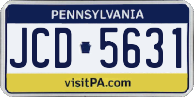 PA license plate JCD5631