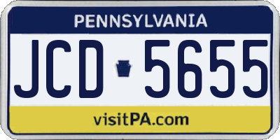 PA license plate JCD5655